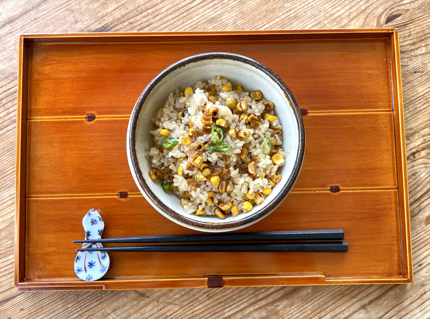 夏の定番レシピ「焼きとうもろこしご飯」