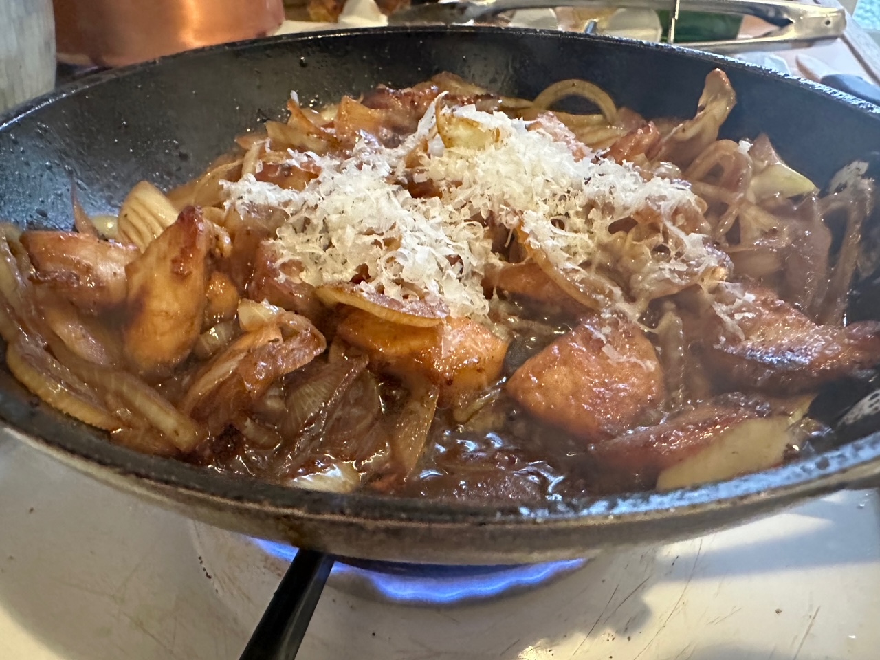 フランスごはん日記「豚肉の味噌漬けで作る、めっちゃ、美味しいパスタの作り方、えへへ」